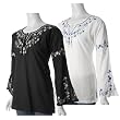 Cute Options Juniors Floral Embroidery Tunic