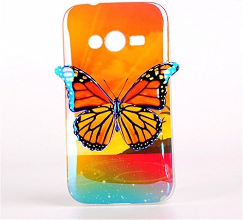 Samsung Galaxy Prevail LTE TPU Case,MOUSE Monster 3D Light Discolor Butterfly Design Leopard Lacewing Butterfly Premium Flexible Soft TPU Slim Case Cover for Samsung Galaxy Prevail LTE