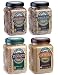 RiceSelect Whole Grain Lover's Sampler, Rice and Couscous Variety Pack, 4-Jar Set