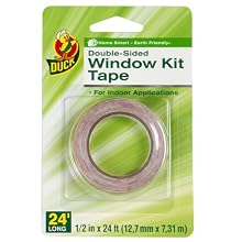 Duck Brand 1285360 0.5-Inch by 24-Feet Double-Sided Indoor Replacement Tape for Window Kits