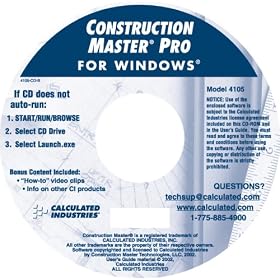 Click here to buy Calculated Industries 4105 Construction Master Pro for Windows Software by Calculated Industries.