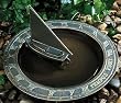 Sailboat Sundial Bird Bath (Bronze)