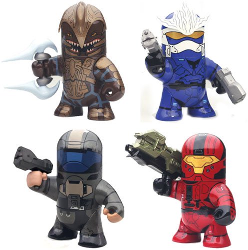 Halo 3 McFarlane Toys Series 2 Set of 4 Odd Pods Stylized Figures [Arbiter, ODST: The Rookie, Spartan CQB & Spartan Hayabusa]