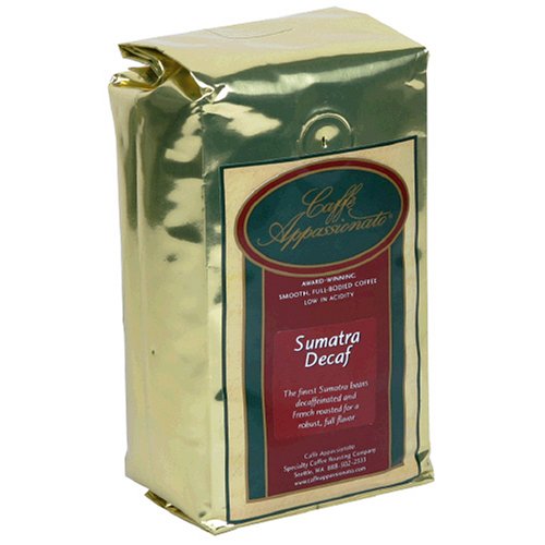 Caffe Appassionato Sumatra Decaf,Ground, 12-Ounce Bag (Pack of 3) by Caffe Appassionato