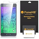 FoneM8&reg; - Samsung Galaxy Alpha Screen Protector (PACK OF 5) Retail Packed - Includes Microfibre Cleaning Cloth And Application Card
