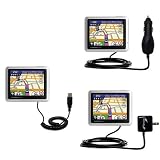 Deluxe Kit for the Garmin Nuvi 1245 includes a USB cable with Car and Wall Charger - uses Gomadic TipExchange Technology