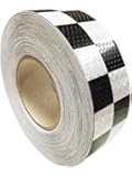 LizardTape 2"in. x 150'ft. Multi Color Grid Design Tape - Color Black/White ...