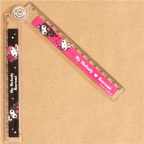 Imagen 2 de Bonita regla con los conejos My Melody y Kuromi de Japón