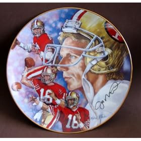 Gartlan Autographed Joe Montana  A State of Excellance Commemorative Plate (1991 by Gartlan