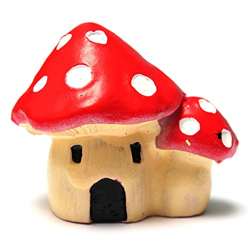 KINGSO Mini Mushroom for Miniature Plant Pots Fairy Party Decor Garden 1pcs Red
