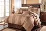16 Pc. NOTTINGHAM OVERSIZED BED IN A BAG COMFORTER SET W/ TWO SHEET SETS TAUPE, QUEEN