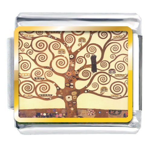 The Tree Of Life Painting Italian Charms Bracelet Link