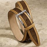 Italian Calfskin Leather and Suede Belt