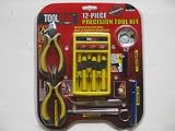12 Pc Tool Repair Kit Precision Screw Driver Set Torx + Flat Head + Safe Plying Prying Pry Tool for Cell Phones, Jewerly, Computers, Watches Etc.