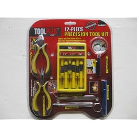 12 Pc Tool Repair Kit Precision Screw Driver Set Torx + Flat Head + Safe Plying Prying Pry Tool for Cell Phones, Jewerly, Computers, Watches Etc.