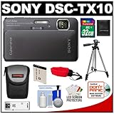 Sony Cyber-Shot DSC-TX10 Shock & Waterproof Digital Camera (Black) with 32G ....