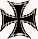  : Black & White Iron Cross Enamel Pin