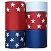 30 Yds Red / White / Blue Stars, Solids Grosgran Ribbon