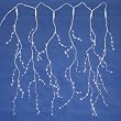 Set of 216 Pure White Micro LED Designer Branch Icicle Christmas Light Curtain