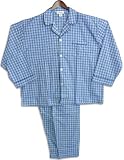 Munsingwear - Big Mens Long Sleeve Broadcloth Pajamas, Blue, Light Green