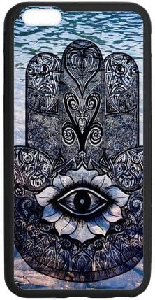 Classic Style Custom Silicone Hard Rubber Protector Case for iPhone6 Plus 5.5" - Evil Eye Hamsa