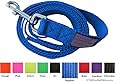 Unique Wide Handled Dog Lead Leashes, Sport Edition, 6 Foot x 1 Inch, Sapphire Blue