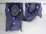 "Speckled Sky" - Bandhani Scarf/Shawl/Fabric/Sarong