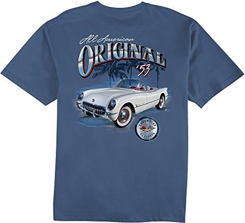 Paradise Shores Mens '53 Corvette T-Shirt X-Large Ocean blue