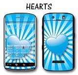 Blackberry Storm Designer Vinyl Skin - Hearts Blue