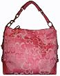 Coach Purse Handbag Opt Signature Largy Carly Pink 13981