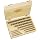 Alvord Polk 155-S-03 High-Speed Steel Taper Pin Reamer Set, Left Hand Helical Flute, Uncoated Finish, 11-Piece, #0 - #10 Taper Pin Sizes in Wood Case