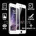 DBPOWER 9H Tempered Glass Full Screen Protectors for iPhone 6 / 6S - White