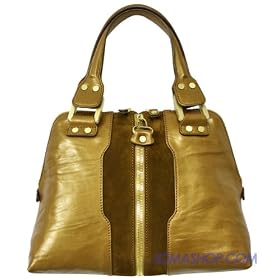 Jimmy Choo Bronze Leather Medium Malindi Handbag MALINDI-MSCDBZ