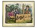 Two Woebegone Wrong-Doers Sit Locked in the Stocks Stretched Canvas Poster Print