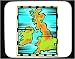 Mouse Pad with map, Great Britain, international