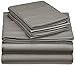 Amazon Brand – Pinzon 400-Thread-Count Pleated Hem Egyptian Cotton Sheet Set - Full, Sterling