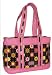 Hadaki Free Spirit Leather/Coated Print Tote (Chocolate/Pink)