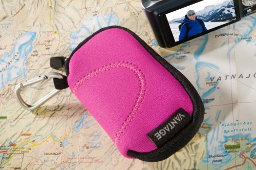 Vantage NC 1  Ultrasoftes Neoprene Kamera Etui (100 x 60 x 25 mm) pink