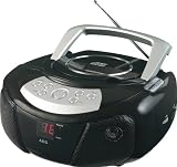 Produkt-Bild: AEG SR 4334 Tragbares Stereo Radio (LED Display, CD Player, MW/UKW-Tuner, 60 Watt) schwarz