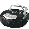 AEG SR 4334 Tragbares Stereo Radio (LED Display, CD Player, MW/UKW-Tuner, 60 Watt) schwarz