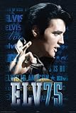 Elvis Presley (75, Words) Music Poster Print - 24x36