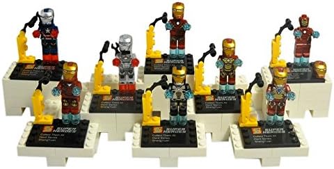 Super Heroes Minifigures Iron Man No.1 - (Set of 8 with Different Figures)