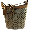 AUTHENTIC COACH BLEECKER SIGNATURE LARGE DUFFLE 11438 (Khaki/Saddle)