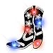 Light Up Black Cowboy Boot Flashing Blinking LED Body Light Lapel Pins (5-Pack)