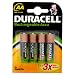 Duracell Rechargeable Accu 1700 mAh AA Batteries - 4-Pack
