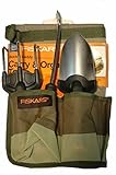 Fiskars 4 Piece Duraframe Garden Tool Set - Trowel, Cultivator, Weeder & Garden Bucket [並行輸入品]