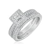 1/2ct Princess Diamond Bridal Set in 14k White Gold (GH I1)
