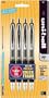 uni-ball 207 Retractable Medium-Point Gel Pens with Uni Super Ink, 4 Black Ink Pens (33960)
