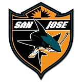 San Jose Sharks crest NHL Hockey sticker 4" x 5"