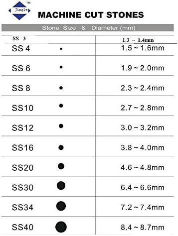 Jingle 1440pc/pack Crystal Non Hotfixed Flatback Rhinestones for Nails Nail Rhinestones Bag Shoe Nail Art Decoration DIY Beads Size ss3 1.3-1.4mm Rainbow Color